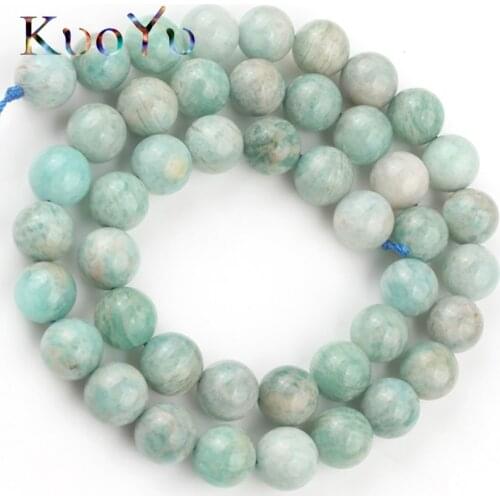 Natural Genuine Amazonite Stone Beads Round Loose Spacer Bead For Jewelry Making 6/8/10MM Diy Bracelet Accessories 15"Strand