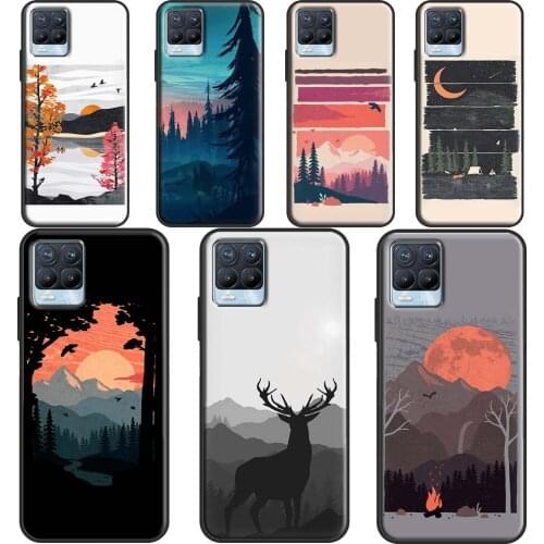 Beautiful Nature Forest Tree Cover For OPPO Realme 8 6 7 Pro Q3 C3 C11 C15 GT Case For OnePlus 8 Pro 9 Pro 8T Nord 9R