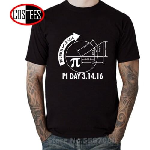 Science men t shirt Math Graph And Pi 2020 summer new loose fit t-shirt Short Sleeve O-Neck Premium cotton high quality tops tee