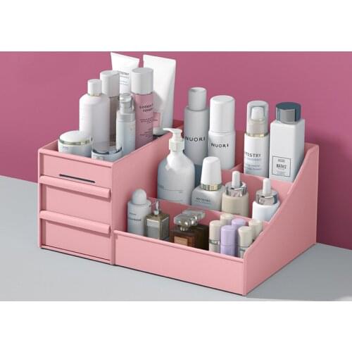 Desktop Cosmetic Makeup Organizer Large Capacity Storage Box Brief Jewelry Drawer Nail Polish Container Sundries Storage Case