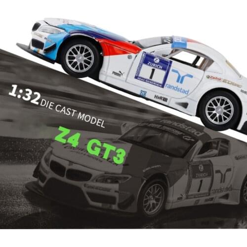 Nicce 1:32 Z4 IM GT3 Le Mans Free Wheeling High Light Sport Racing Car Model Toy Diecast Metal Alloy Miniature Replica