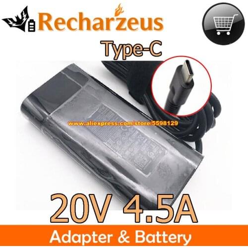Geuine For HP TPN-DA08 Ac Adapter Type C 20V 4.5A 90W 904082-003 904144-850 TPN-CA10 X360 15 Laptop Adaptor ADP-90FE B Charger