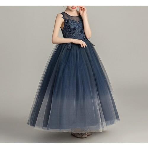 Navy Flower Girls Dresses Party Dresses White, Ivory, Black Girls' Dress