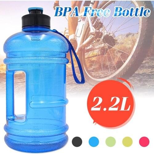 2.2L Portable Outdoor Travel Bpa Free Water Bottle Gym Fitness Drinking Kettle With Handle Not Suitable For Hot Liquid