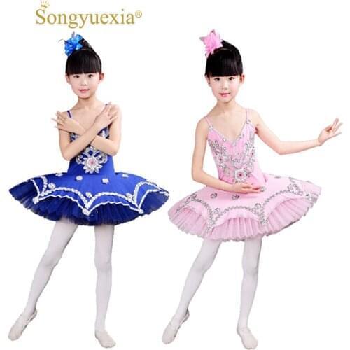 Lovely Ballet Dancewear Kids'Tutu Ballet Dress Girls'Professional Swan Lake Ballerina Dress Skirt Dancewear For Woman 6colors