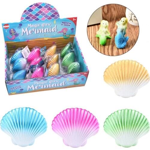 Growing In Water Bulk Swell Sea Creature Expansion Toy High Simulation Funny Educational Shell-Mermaid Hatching Toy for Children