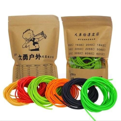 10m 2050 2040 1745 3060 natural latex slingshot rubber tube outdoor shooting slingshot rubber band catapult