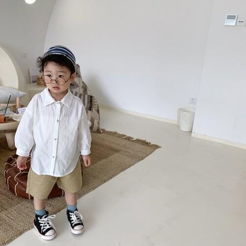 Baby Boys Shirts Spring New Arrival High Quality White Shirt for Boy Toddler Baby Clothing 2020 Kids Long Sleeves Tops 2 -6 Y