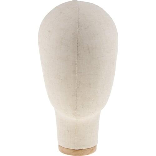 Salon Canvas Mannequin Head Block for Full Head Wig Making Hat Display
