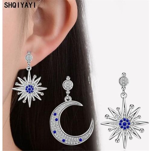 Серебряные серьги SHQIYAYI China At AliExpress
