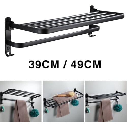 Towel Rack Modern Towel Shelf w/ Towel Bar Hotel Bathroom Kitchen er