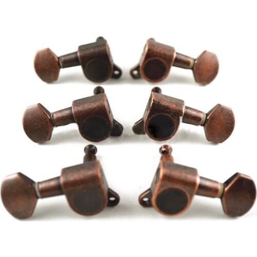 Vintage Style Copper Guitar Tuning Pegs Tuners Machine Head 3L+3R