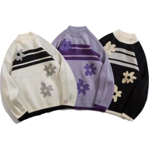 2021 Knitted Sweater Women Elegant Striped Pullover Oversize Women Winter Loose Long Sweaters Streetwear Sueter Mujer