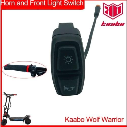 Button Horn and Front Light Switch for Kaabo Wolf Warrior II Electric Scooter