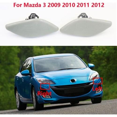 1 Pair For Mazda 3 2009 2010 2011 2012 Car Headlight Head Light Lamp Washer Spary Nozzle Jet Cover Cap OEM BBP3-51-8G1 BaseColor