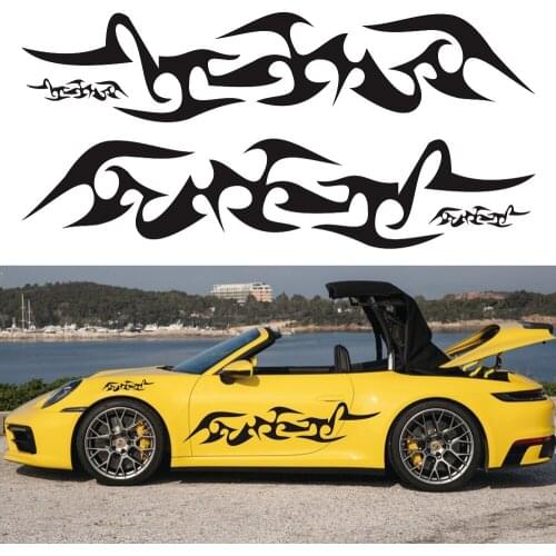 6PCS Sports car fire tribal totem car stickers DIY bumper cover hood machine body modelling garland gm car accessories