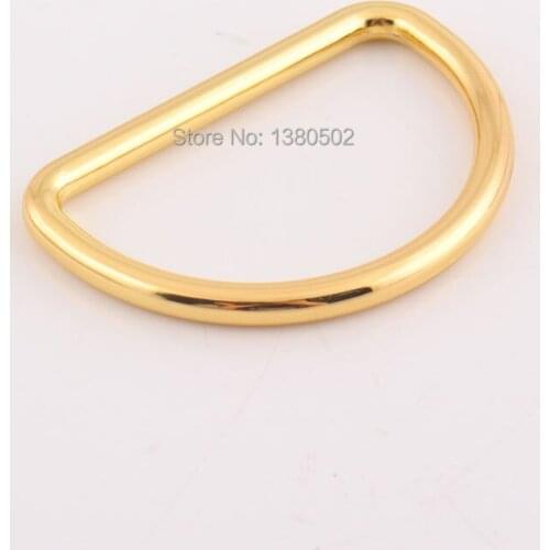 6pcs/lot 53*37mm gold color alloy buckle Dee Ring D ring for belt Backpack bag webbing strap accessories