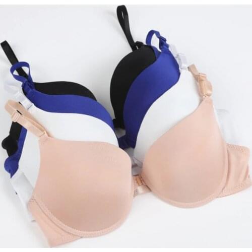 Seamless Push Up Bra Sexy Front Button Closure Bra Underwear Buckle Female Small Chest Underwire Bra