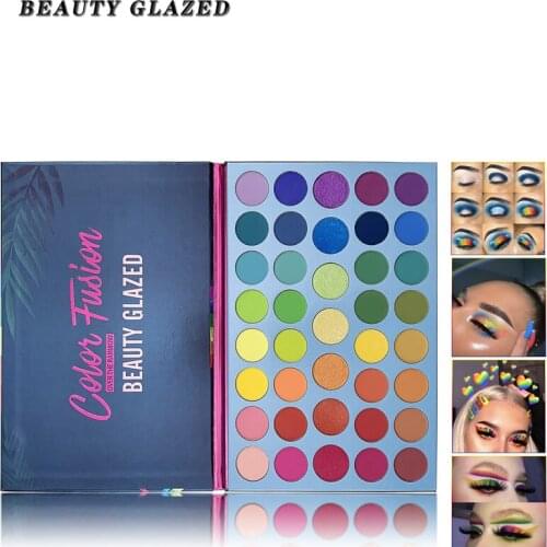 39 Colors Glitter Matte Eyeshadow Palette Fluorescent Rainbow Disk Highlight Eyeshadow Palette maquillage Shimmer Glazed Color