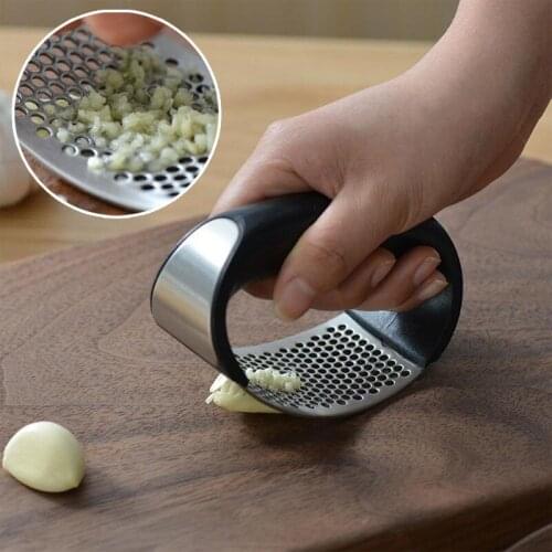 Stainless Steel Garlic Press Manual Garlic Grinder Grater Ginger Press Kitchen Accessories Garlic Chopper Crusher