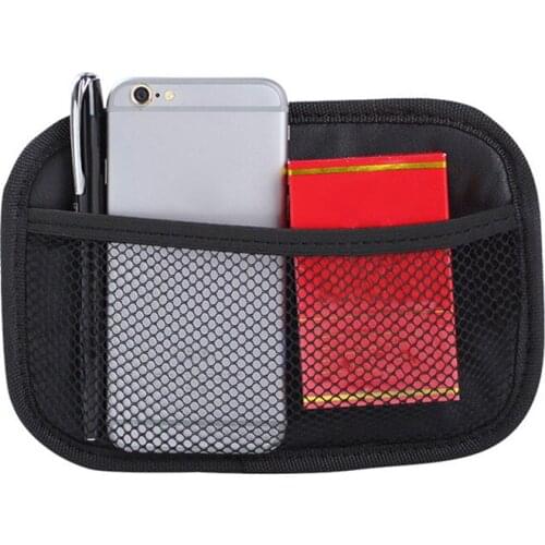 Phone Holder Storage Bag Universal Vehicle Stick-up Mesh Black Replace