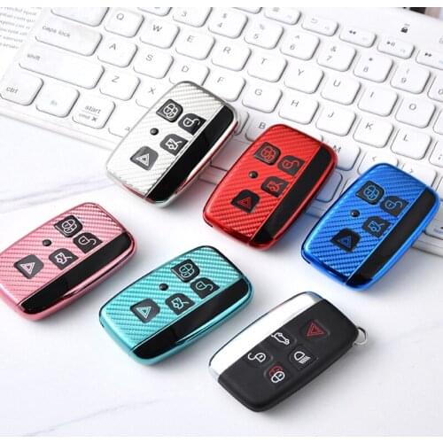 For Jaguar Xf Xj Land Rover Sport Discovery 4 Evogue LR4 Freelander Auto Smart Car Key Case Cover Holder Fob Chain Accessori