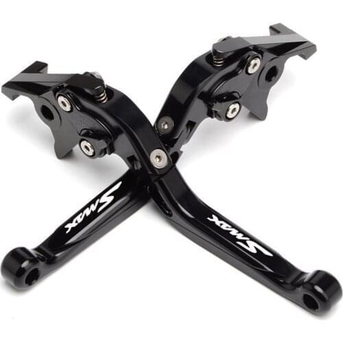 For YAMAHA SMAX155 SMAX 155 2017 2018 2019 2020 high quality Motorcycle Folding Extendable Brake Clutch Levers LOGO SMAX