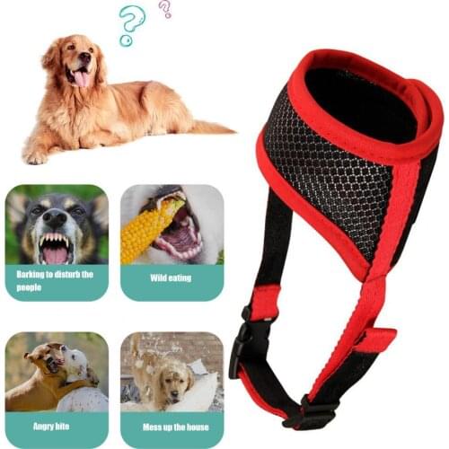 Breathable Dog Muzzle Adjustable Anti Bark Cotton Breathable Pet Mouth Muzzle for Puppy Small Big Dogs Accessories Supplies
