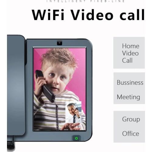 GSM SIM Card Smart Touch Screen Wifi Video Fixed Telephone With Speed Dial Bluetooth APPS For Home Office Smart Phones