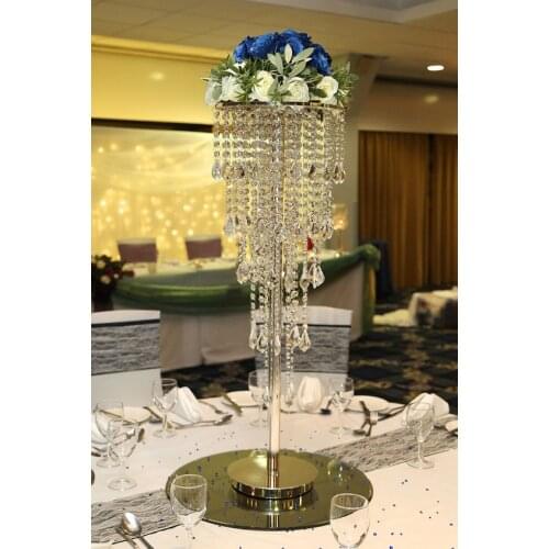 Crystal Wedding Centerpiece 80cm Tall Table Centerpieces Table Chandelier 10pcs/lot