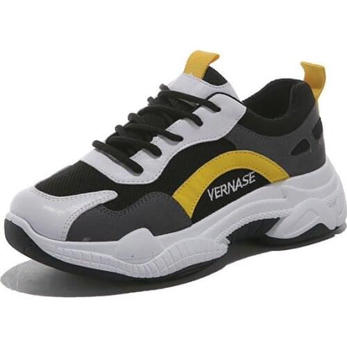 JINJIN-WW-19-Stylesowner 2020 Wiosenne Letnie Damskie Wysoka Podeszwa Prawdziwej Skóry Sznurowane Trampki Kobieta