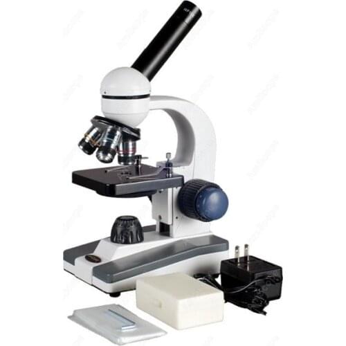 Compound Microscope--AmScope Supplies 40X-1000X Metal Frame Home School C&F Compound Microscope + 25 Prepared Slides