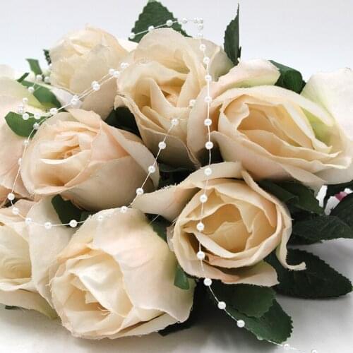 Beautiful 5 Meters Fishing Line Artificial Pearls Beads Chain Garland Flowers DIY Wedding Party Decoration Products Supply