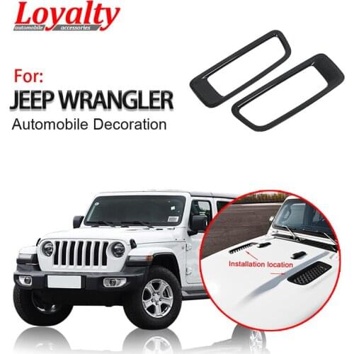 Loyalty for Jeep Wrangler JL 2018 2019 Hood Engine Roof Air Conditioning AC Outlet Vent Trim Cover ABS Car Styling Accessories