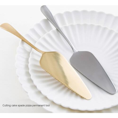 Stainless Steel Pizza Shovel Golden Silver Cake Butter Cheese Ice Cream Dessert Cutter Food Helper Divider Pastry Kitchen Tools