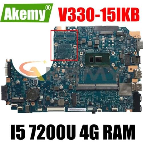 Mainboard For Lenovo V330-15IKB laptop motherboard LV315KB 17807-3 448.0DC04.0031 motherboard with CPU i5 7200U 4G RAM tested ok