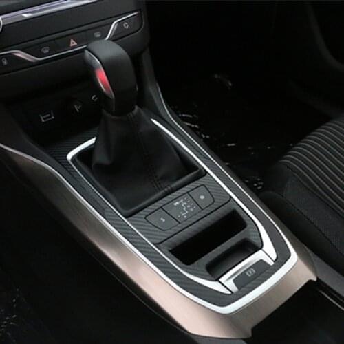 My Good Car Gear bar sticker control carbon fiber sticker Car styling for peugeot 408 Car accessories