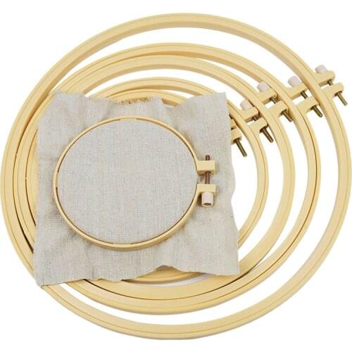 7-32cm Embroidery Hoops Frame Set Wooden Embroidery Hoop Rings for DIY Cross Stitch Needworks Tools Household Sewing Accessories