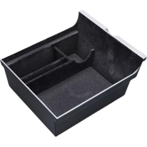 New For Tesla Model 3 Y 2021 Car Central Armrest Storage Box Organizer Center Console Flocking Organizer Containers Holder
