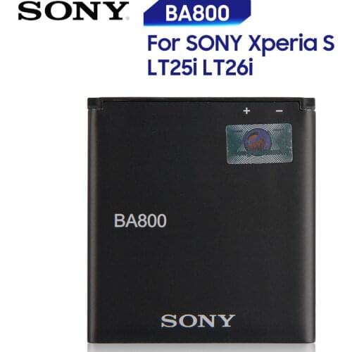 Original Replacement Sony Battery BA800 For SONY Xperia S AB-0400 Xperia V LT25i LT26i Genuine Phone Battery 1700mAh