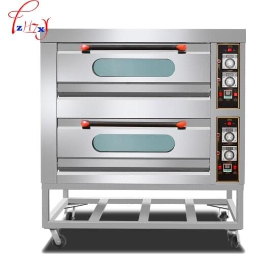 220/380V 13.6KW Commercial large-scale two four-plate regular bread oven digital multi-function cake/pizza/bread oven 1PC