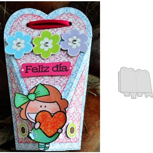 Heart Gift Box Metal Cutting Die Stencil Template for DIY Embossing Paper Photo Album Gift Cards Making Scrapbook Dies Cut