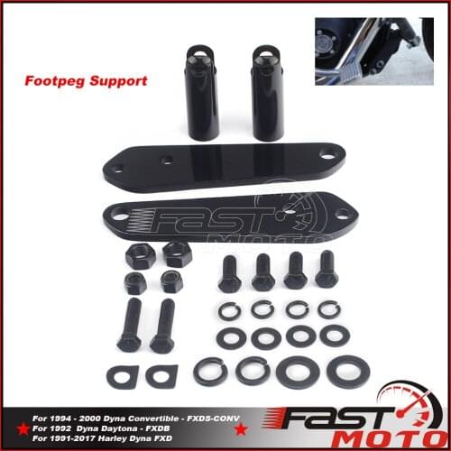 Highway Foot peg Supports Foot Peg Mount Kit Mount Footrest Forward 49019-95 For Harley Dyna Super Glide FXD EFI 1993-2017