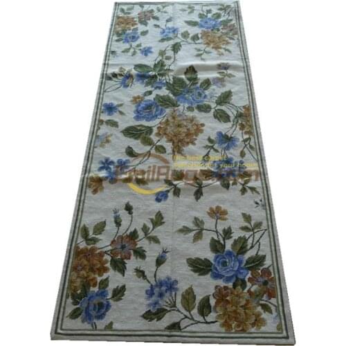 Hand-woven Plain runner Carpet Antique Chinese Hand-made Wool woven floor Rectangular Wool Knitting Carpets