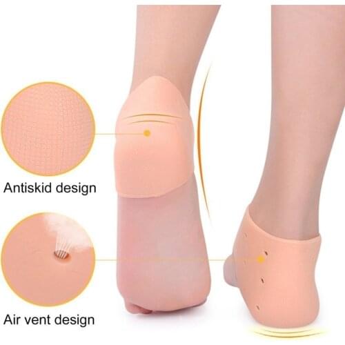 Silicone Moisturizing Gel Heel Socks Cracked Foot Skin Care Protect Foot Chapped Care Tool Health Monitors Massager