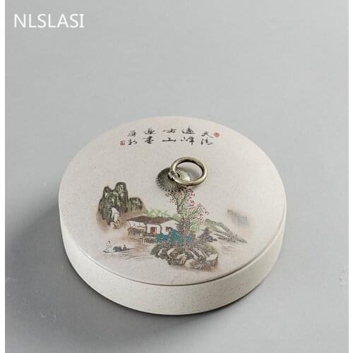 Vintage Pottery Tea Caddy Travel Tea Bag Ceramics Sealed Tea Jar Coffee Canister Kitchen Spice Organizer Candy Storage Tank