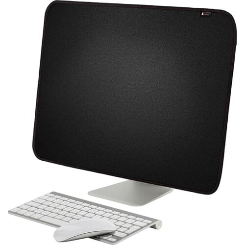Waterproof Dustproof Cover Protector with Pockets for 27inch Apple iMac LCD Screen Computer Monitor Black Polyester