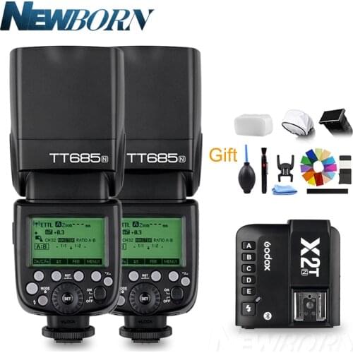 Godox TT685 TT685N Flash TTL HSS Camera Flash speedlite With X2T-N TTL Transmitter Trigger for Nikon D7500 D5600 D850 D500 D4 D5