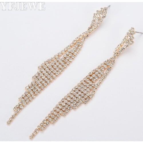 2017 New Fashion Long Earrings Jewelry Bohemia Crystal Earrings Silver plated Dangle Earring For Women brincos pendientes E127