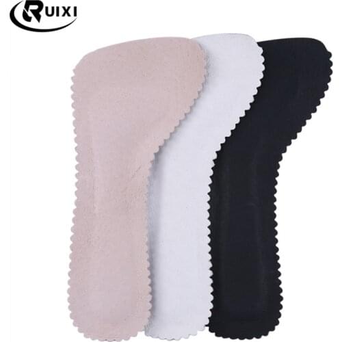 1 pair Anti-Slip Sweat-absorbent Massage Insoles Seven-point Pad Leather Half Pad Women Feet High Heel Insoles Orthotics Inserts